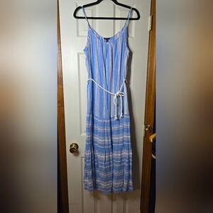 Women's Linen Nautica Dress M Beach Coastal Cowgirl Travel Vacation Resort